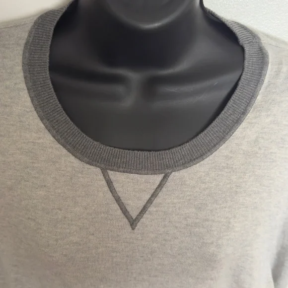 Banana Republic Men's Light‎ Gray Crewneck Pima Cotton Cashmere Layering Sz Xl - Picture 2 of 8